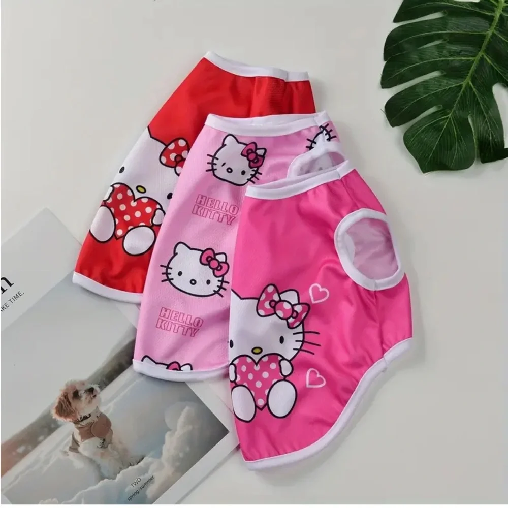 Hello Kitty Pink or Red Pet Vest Shirt for Small Pet - You Choose